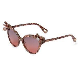 Lele Sadoughi Crystal Lily Floral Cat Eye (Sunset) in EUC